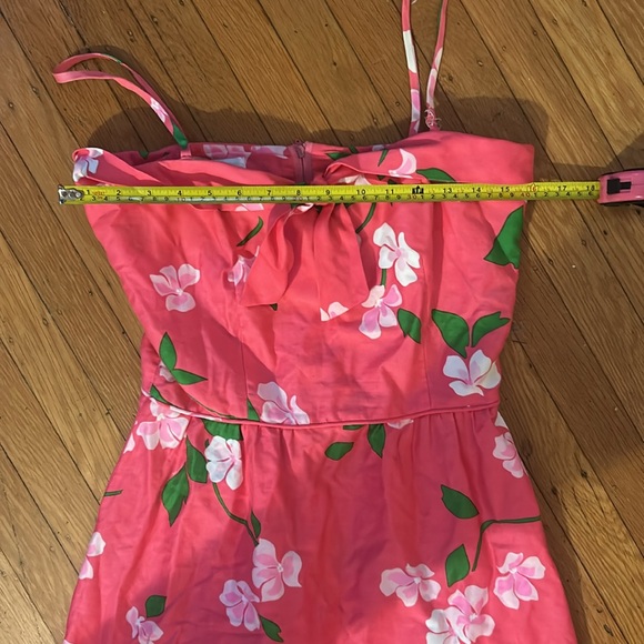 Vintage 1970s Malia Of Honolulu pink Maxi Dress With flowers 🌺 Size 10 - Picture 7 of 9